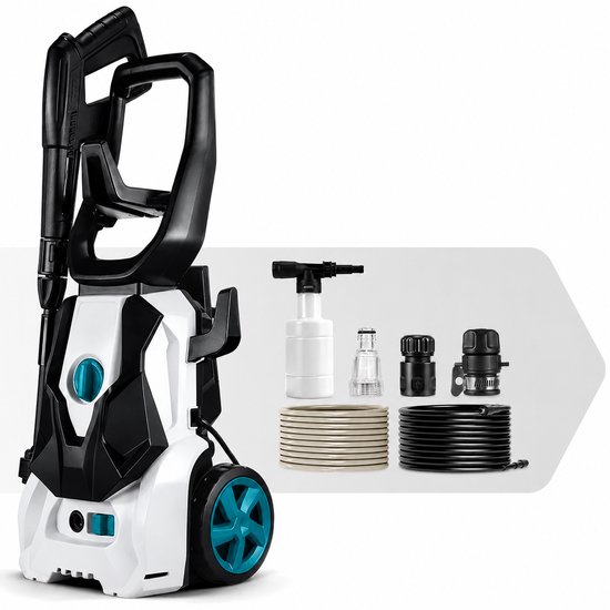 Sello! hogedrukreiniger – auto – terras – groene aanslag – verstelbare sproeikop – 2200w motor – inlaatslag – kraankoppeling van Merkloos	