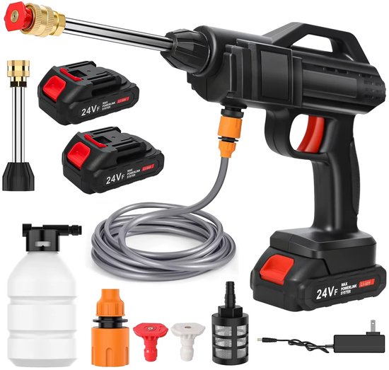 Sensova - PowerJet - Draadloze Hogedrukreiniger - 21V Lithium Accu - 70BAR Waterdruk - Draagbaar Waterpistool