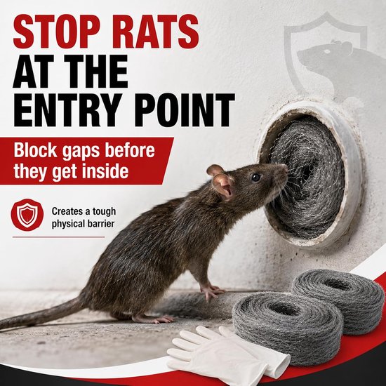 Set of 2 mice made of steel wool, steel wool, anti-rodents, physical barrier against mice and rats, practical solution - ShopVlot