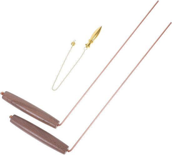 Set van 1 Handmetaaldetector met Koperen Wensstaaf, Perfect voor Schatzoeken, Waterdetectie en Tuin Gebruik met Kettingontwerp, Ideaal voor Hobbyisten en Avonturiers