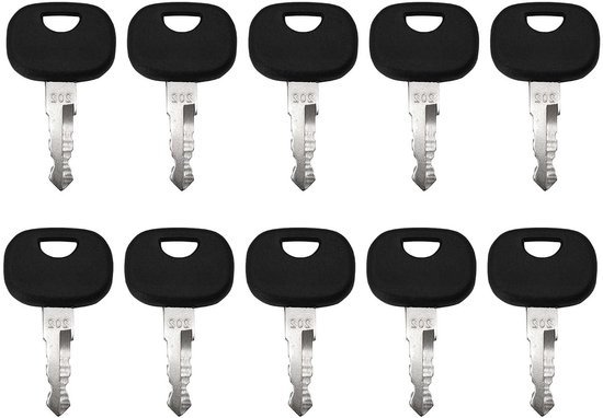 Set van 10 zware startsleutels voor graafmachines en zware apparatuur, vervangende sleutels voor optimale prestaties
