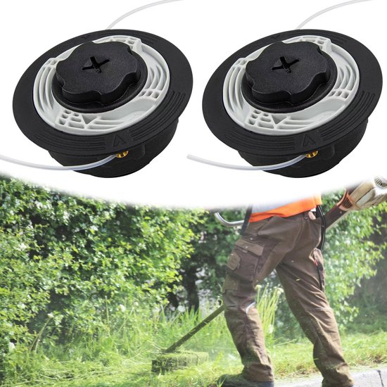 Set van 2 Autocut C6-2 maaikoppen met 2 schroefdraden – 2,0 mm – vervangt 4006 710 2126 – geschikt voor FS 38, 40, 45, 50, FSE 60, 71, 81, enz. – voor maai- en pleisterwerk
