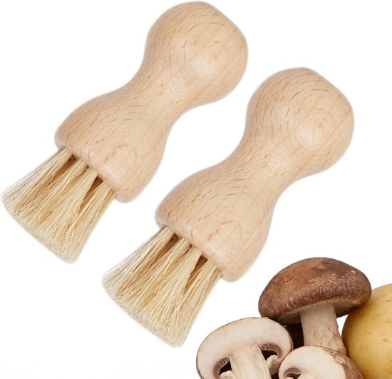 Set van 2, Bamboe en Paardenhaar, Ergonomisch Ontwerp, voor Paddenstoelen, Groenten en Aardappelen