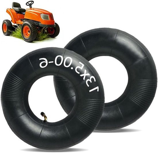 Set van 2 Binnenbanden 13 x 5.00-6 voor Tuinmachines, Vrachtwagens en Kruiwagens met Sterke Draagcapaciteit en Gebogen Ventielas