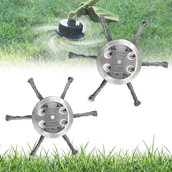 Set van 2 Brush Cutter Heads 150 mm met 6 Bladen - Universele Vervangingen voor Grastrimmers en Grasmaaiers, Ideaal voor Tuinonderhoud en Onkruidbestrijding