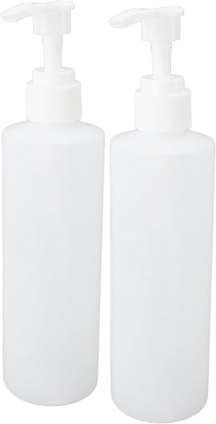 Set van 2 Massageolie-warmwaterkruiken - 250 Ml Hervulbare Pompflessen - Massageolie-warmer Plastic Fles voor Lotion en Olieverwarmer - Perfect voor Thuisgebruik en Ontspanning van Merkloos	