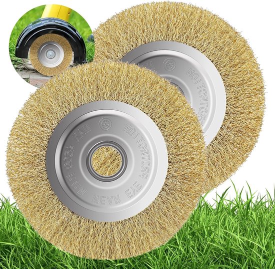 Set van 2 Ongecompliceerde Borstels voor Onkruidverwijdering, Geschikt voor Multibrush en Draadborstels, 10 mm Breed, Ideaal voor Mos en Onkruid, 110 x 16 mm