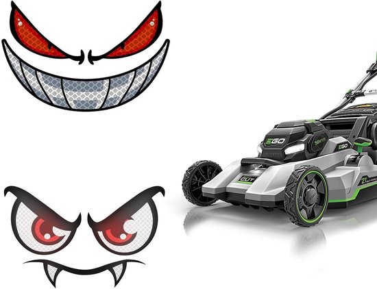 Set van 2 Reflecterende Oogstickers voor Robotmaaiers - Zelfklevende PVC Stickers voor Maaiers, Motorfietsen en Helmen - Nachtzichtbaar en Duurzaam