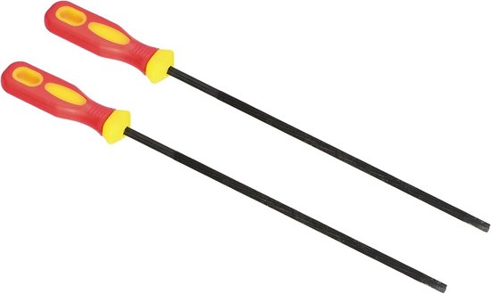 Set van 2 Ronde Kettingvijlen met Handvat voor Kettingslijpen van Merkloos	
