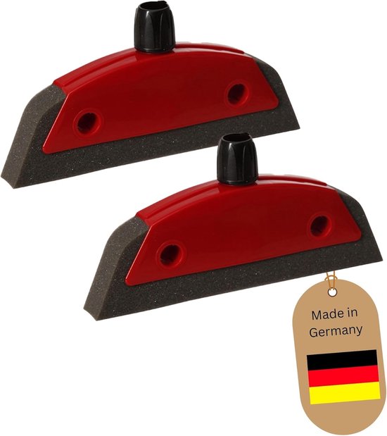 Set van 2 schuimbezems met wisser, rubberen kop, kappersbezem, zwarte knobbelbezem, hondenhaarverwijderaar, bezem, parketbezem voor binnen, tapijtbezem, vloerwisser, huishoudbezem, wonderbezem