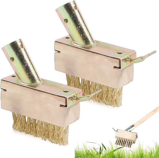 Set van 2 Stalen Harken voor Onkruidverwijdering, Grasmaaien en Schoonmaken van Voegen van Merkloos	