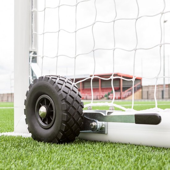 Set van 2 Stevige Punctiebestendige Rubberen Wielen voor Voetbaldoelen