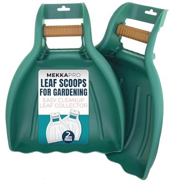 Set van 2 Tuinblad Scheppen met Ergonomische Grip – Ideaal voor Bladharken en Graszamelen