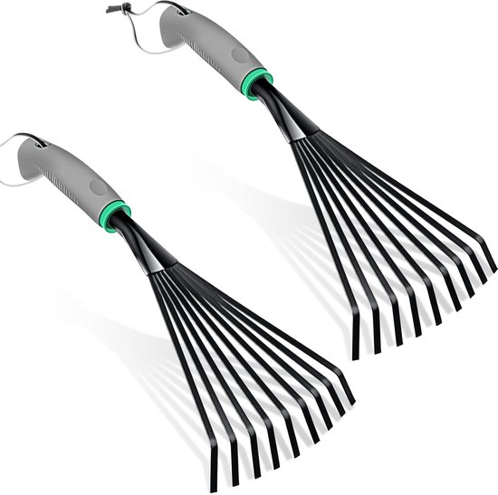 Set van 2 tuinharken (roestvrij staal) van Merkloos	
