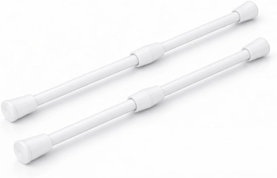 Set van 2 Uittrekbare Spijlen, 30-50 cm Verstelbare Spijlen voor Keuken en Kast, RVS, Geen Boren Nodig, Ideaal voor Opbergruimte