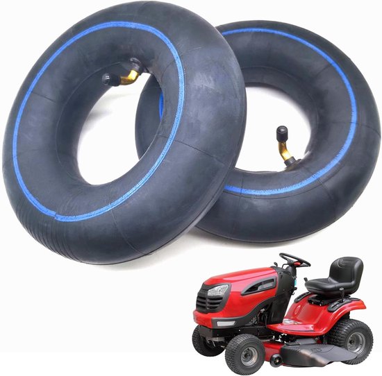 Set van 2 vervangende binnenbanden 13 x 5.00-6 voor tuinmachines, kruiwagens en aanhangers met luchtpomp en hoekventiel