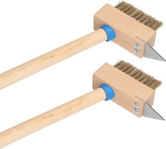 Set van 2 voegenborstels 40 mm met stalen borstels voor voegenreiniging en onkruidbestrijding van Kinzo