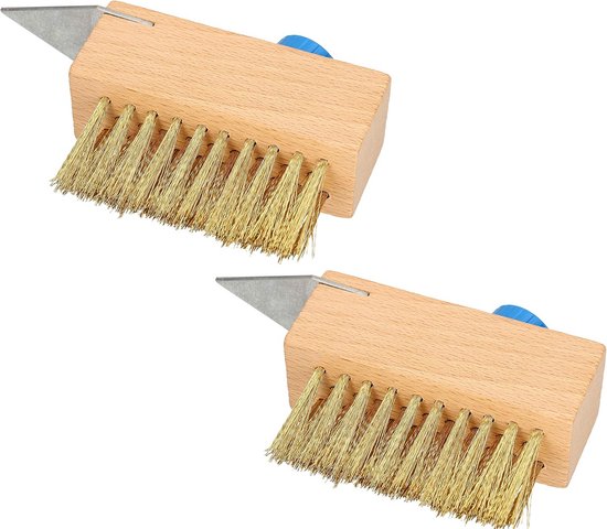 Set van 2 voegenborstels 40 mm met stalen borstels van Merkloos	