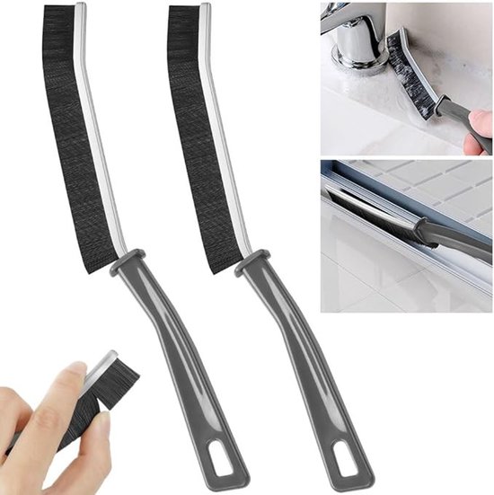 Set van 2 voegenborstels met harde nylon haren voor grondige reiniging van Merkloos	