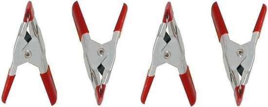 Set van 24x stuks mini zeilklemmen/zeilclips 5 cm kunststof/staal - Dekzeil klemmen - Hobbyklemmen - Camping/outdoor klemmen van Frank