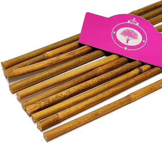 Set van 25x bamboestokken - Circa 150cm - Dikte 10/12mm - Tonkinstokken - Bamboe - plantensteun