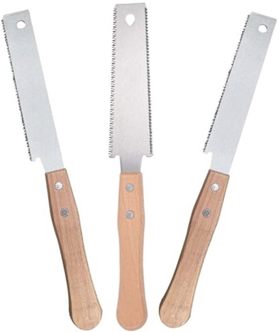 Set van 3 Japanse zagen - 300 mm houtzaag met dubbele zaagtanden van Merkloos	