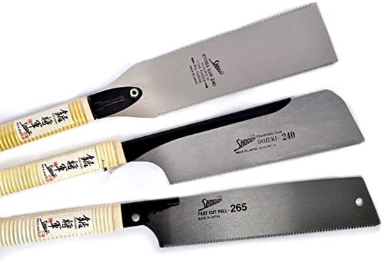 Set van 3 Traditionele Japanse Zagen 240mm voor Houtbewerking van Saegemans