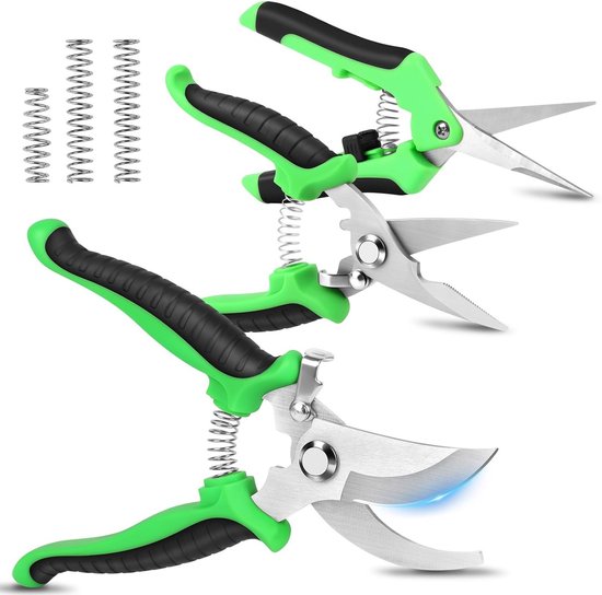 Set van 3 Tuinscharen van RVS met Antislip Handvatten, Lichtgewicht en Ergonomisch voor Planten, Heggen en Bloemen
