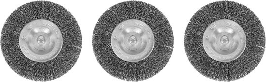 Set van 3 Voegenborstels voor Elektrische Voegenreiniger - Metaal/Draadborstel voor Tuin en Bestrating van Merkloos	