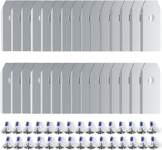 Set van 30 Vervangende Messen voor Robotmaaiers met 30 Schroeven - Geschikt voor Navimow i105E en i108E, Hoogwaardige Accessoires voor Tuinonderhoud