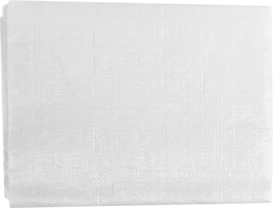 Set van 3x Grofvuil afvalzakken 80 liter wit - 65 x 98 cm - Geweven - Extra stevig - Tuin/bouw afvalzakken voor grofvuil van Huyskies