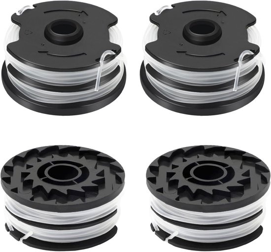 Set van 4 Draadspoelen voor Elektrische en Accu Grastrimmers, Ø 1.6 mm, 10 m Lengte, Geschikt voor Diverse Modellen