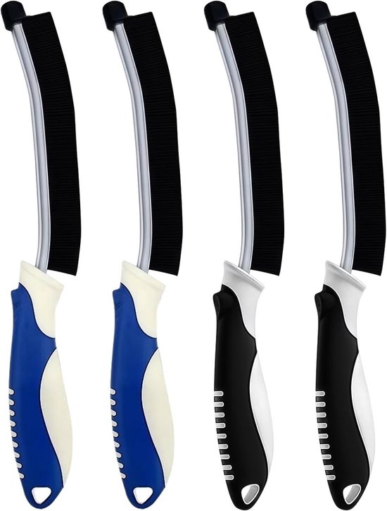 Set van 4 multifunctionele voegenreinigingsborstels met ergonomisch handvat en antibacteriële nylon haren voor keuken en badkamer van Merkloos	