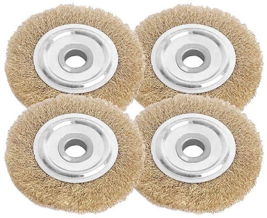 Set van 4 Onkruidborstels voor Voegen 110 x 16 mm - Draadborstel voor Terrasvoegen, Geschikt voor Multibrush en Vergelijkbare Apparaten, Ideaal voor Mosverwijdering en Onderhoud van Merkloos	