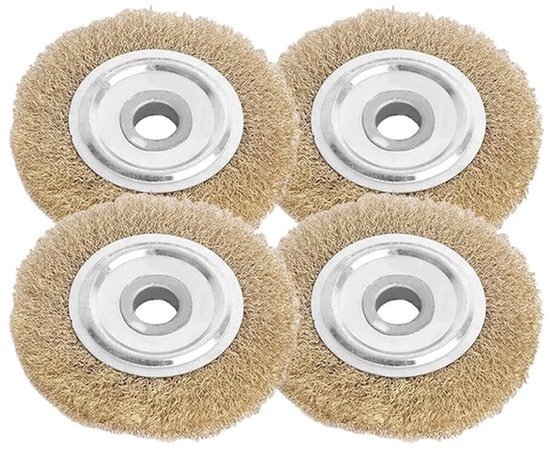 Set van 4 Onkruidborstels voor Voegen 110 x 16 mm - Draadborstel voor Terrasvoegen, Geschikt voor Multibrush en Vergelijkbare Apparaten, Ideaal voor Mosverwijdering en Onderhoud