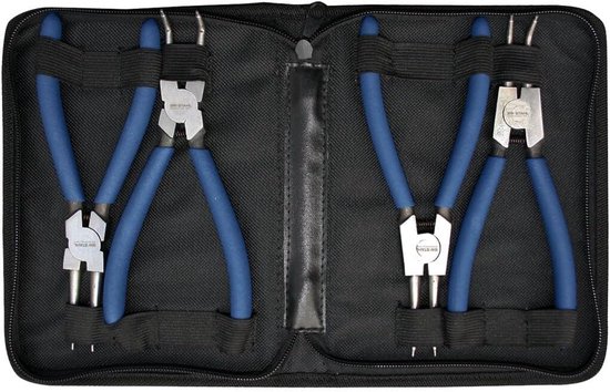 Set van 4 Seeger Borgveertangen 150 mm - Rechte & Gebogen Bekken