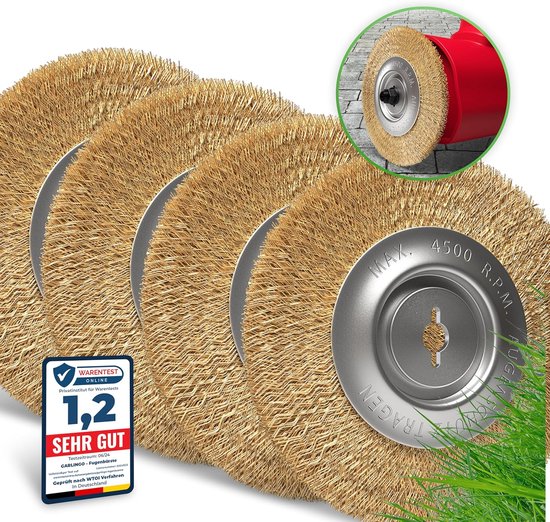 Set van 4 Voegborstels voor Effectieve Reinigen van Bestrating en Steenvoegen