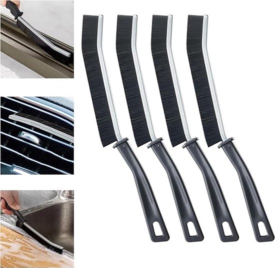 Set van 4 voegenborstels voor grondige reiniging - harde haren voor badkamer en keuken van Merkloos	