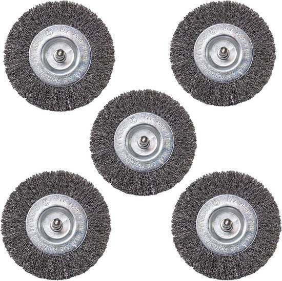 Set van 5 Voegenborstels – Nylon & Metaal – Voor Oppervlaktereiniging van Merkloos	