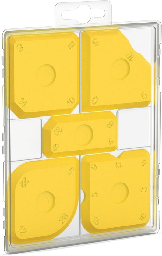 Set van 5 Voegmakers met 23 Vormen - Voeggereedschap voor Silicone en Acryl - Inclusief Opbergdoos van Merano