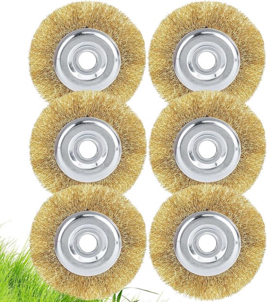 Set van 6 Ronde Voegborstels, 110 x 16 mm, Geschikt voor Onkruidverwijdering en Reiniging, Vervangborstels voor Diverse Borstels en Tuingereedschap