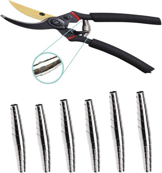 Set van 6 Universele Metalen Vervangingsveren voor Tuinscharen en Snoeigereedschap van Merkloos	