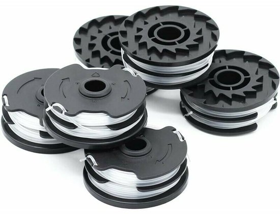 Set van 6 vervangende draadspoelen voor LIDL Parkside PRTA 20-Li A1, B2, C3, PRT 550 A1, A3, PRT 300 A1-2 x 4m 1,6mm draadloze bosmaaier van Gloria