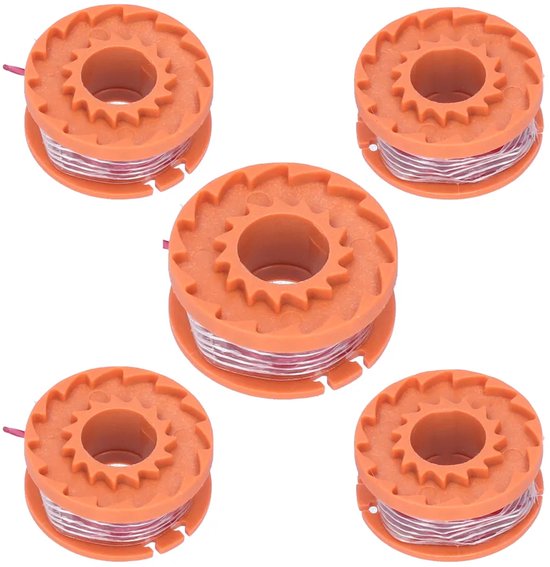 Set van 6 vervangende spoelen Geschikt voor grasmaaiers, Geschikt voor WORX WG150E WG151E WG154E WG155E WG157E WG160E WG163E
