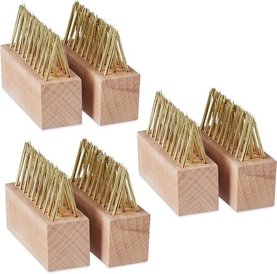 Set van 6 voegenborstels voor onkruidverwijdering, stalen borstelharen, handmatig tuingereedschap