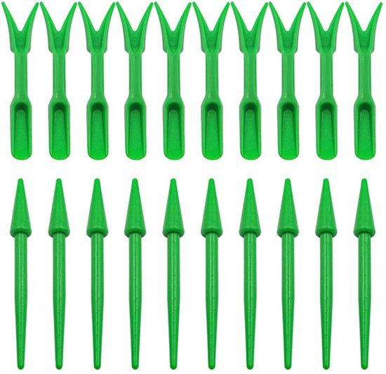 Set van mini plastic bodemperforators voor succulenten, ideaal voor zaaien en verplanten met handig tuingereedschap voor nauwkeurig plantenwerk