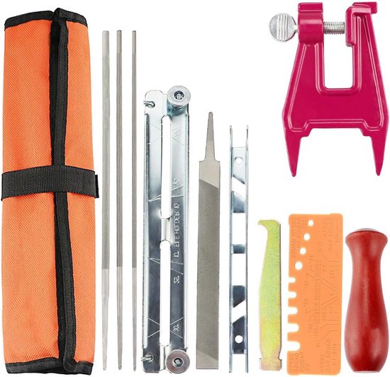 Set van zaagkettingbestanden voor het slijpen van kettingen van Merkloos	