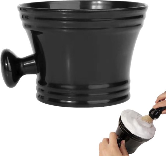 Shaving Bowl - Professionele Scheermok - Scheerzeep Schaal - Mannen Scheerkom met Handvat - Barber Scheerkom - Scheerborstel voor Scheercrème en Gezichtsreiniging van Merkloos	