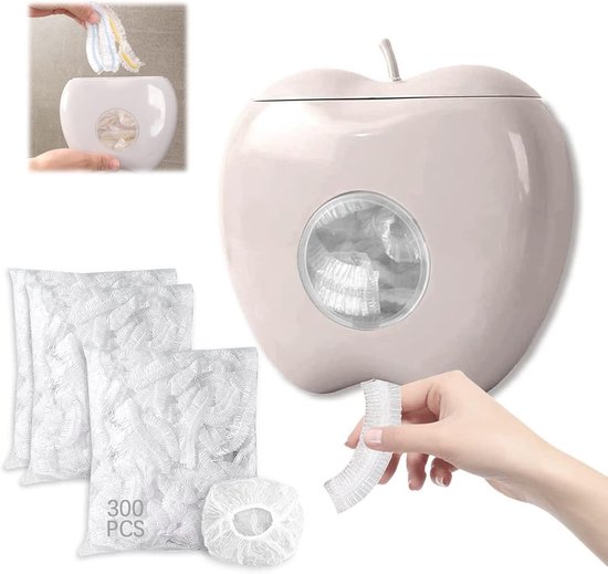 Shrink Film Dispenser - Shrink Film Storage Box - 300 Pcs Shrink Film met Elastic Cord - Plastic Vending Machine voor Keuken van Merkloos	