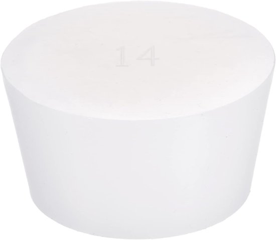 Silicone Rubber Stoppers - Tapered Plugs met Hoge Temperatuurweerstand - Beschermende Gaten - Ideaal voor Laboratorium Industrie (Wit, 64mm tot 77mm) van Labasics